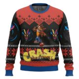 Hooktab Crash Bandicoot Ugly Christmas Sweater