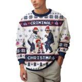 Hooktab Criminal Christmas Pulp Fiction Ugly Christmas Sweater