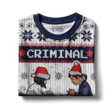 Hooktab Criminal Christmas Pulp Fiction Ugly Christmas Sweater
