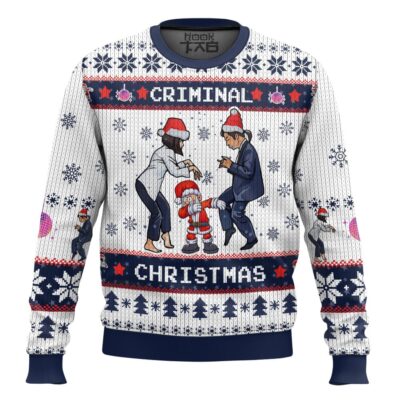 Hooktab Criminal Christmas Pulp Fiction Ugly Christmas Sweater
