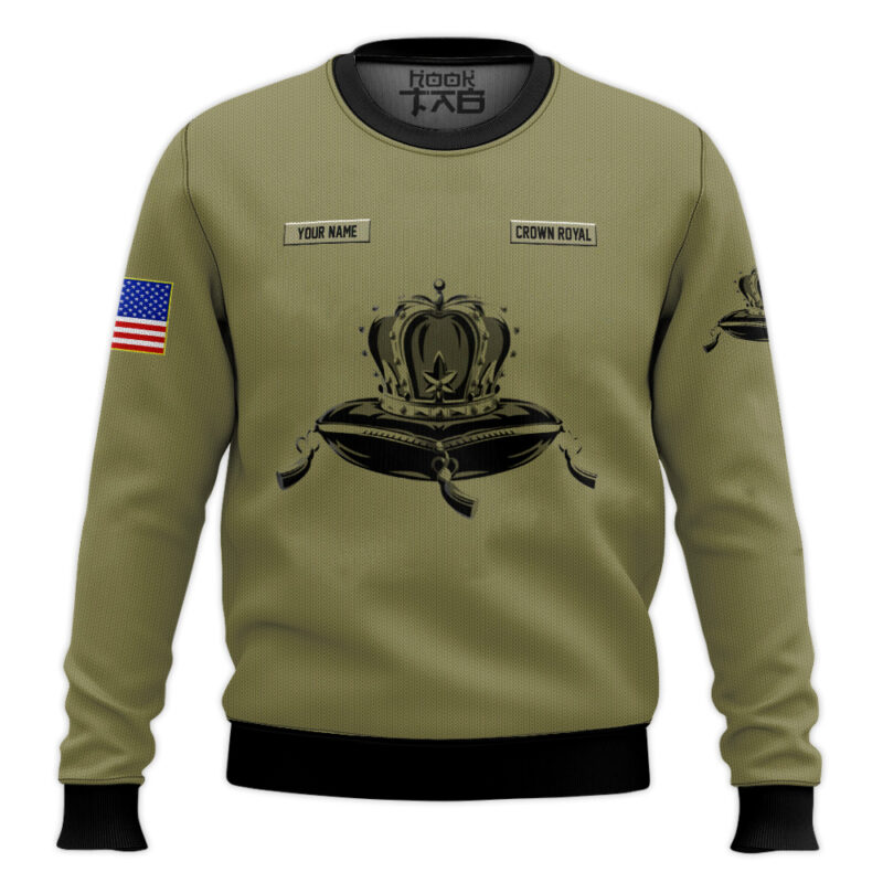 Hooktab Crown Royal Camo- Custom Name Ugly Christmas Sweater