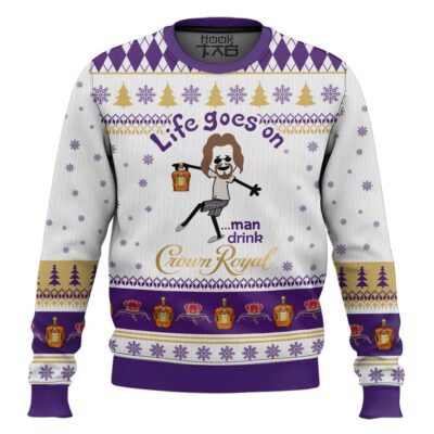 Hooktab Crown Royal Dude Ugly Christmas Sweater