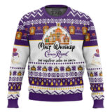 Hooktab Crown Royal Happiest Drink Ugly Christmas Sweater