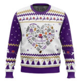 Hooktab Crown Royal Heart Ugly Christmas Sweater