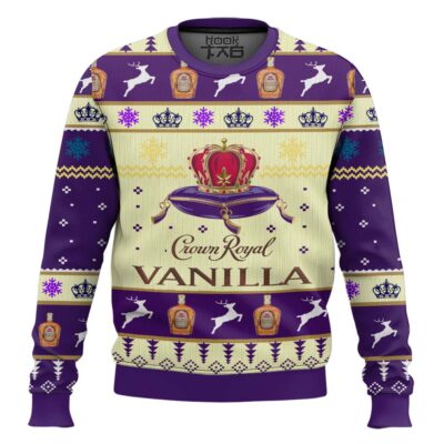 Hooktab Crown Royal Vanilla Ugly Christmas Sweater