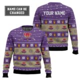 Hooktab Crown Royal Whisky - Custom Name Ugly Christmas Sweater