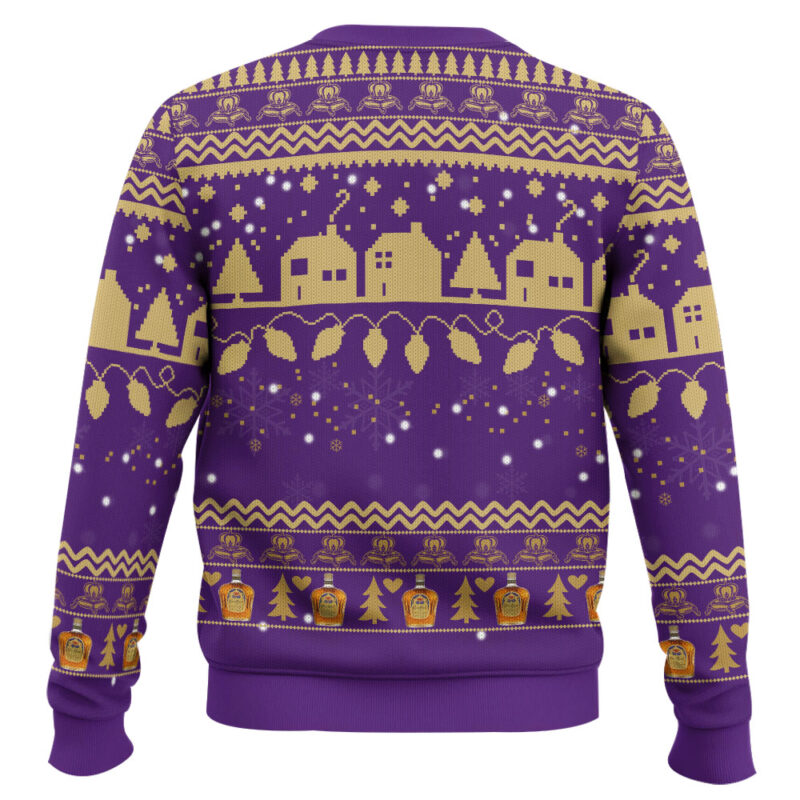 Hooktab Crown Royal Whisky Ugly Christmas Sweater Hooktab Crown Royal Whisky Ugly Christmas Sweater