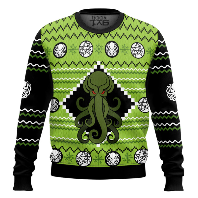 Hooktab Cthulhu Ugly Christmas Sweater