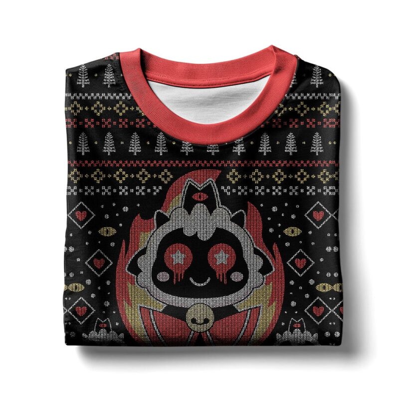 Hooktab Cult Of The Lamb Ugly Christmas Sweater Hooktab Cult Of The Lamb Ugly Christmas Sweater