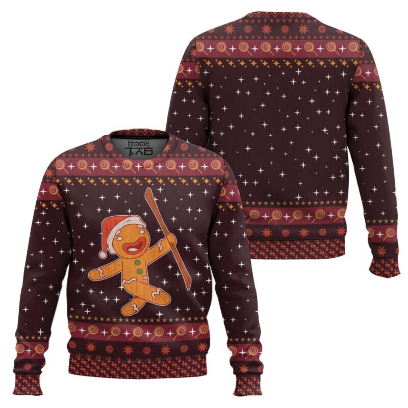 Hooktab Cute Gingerbread Ugly Christmas Sweater Hooktab Cute Gingerbread Ugly Christmas Sweater