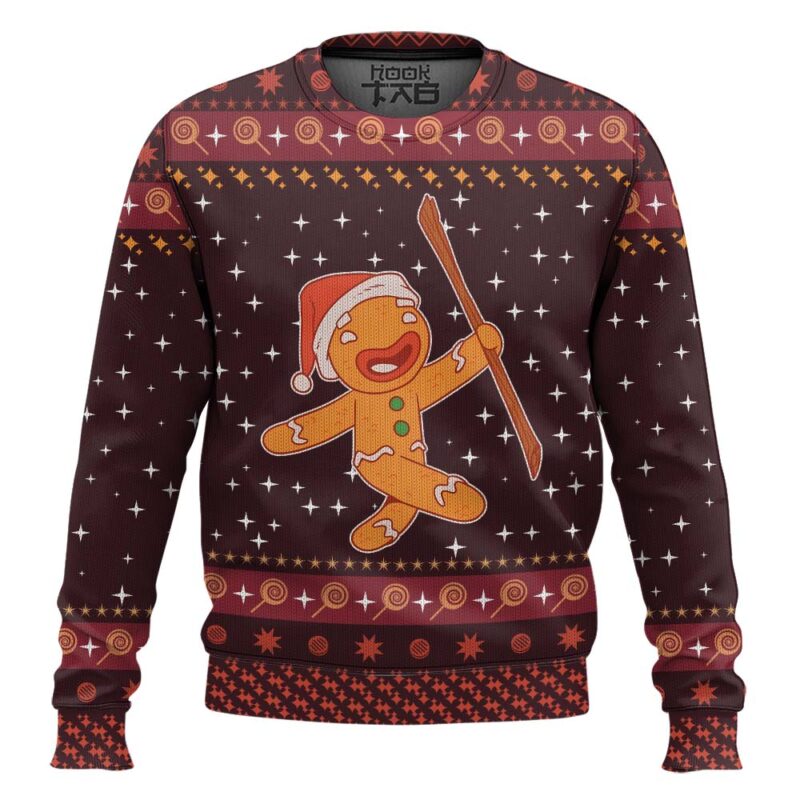 Hooktab Cute Gingerbread Ugly Christmas Sweater Hooktab Cute Gingerbread Ugly Christmas Sweater