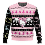 Hooktab Cute Hello Kitty Ugly Christmas Sweater