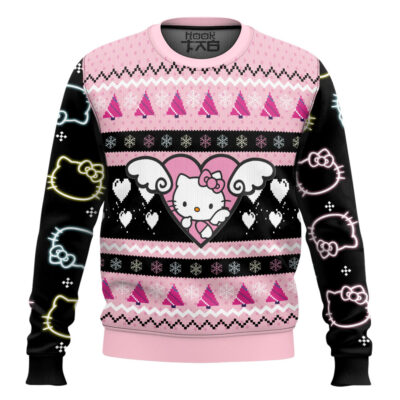 Hooktab Cute Hello Kitty Ugly Christmas Sweater