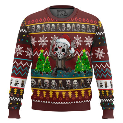 Hooktab Cute Jason Friday The 13th Ugly Christmas Sweater