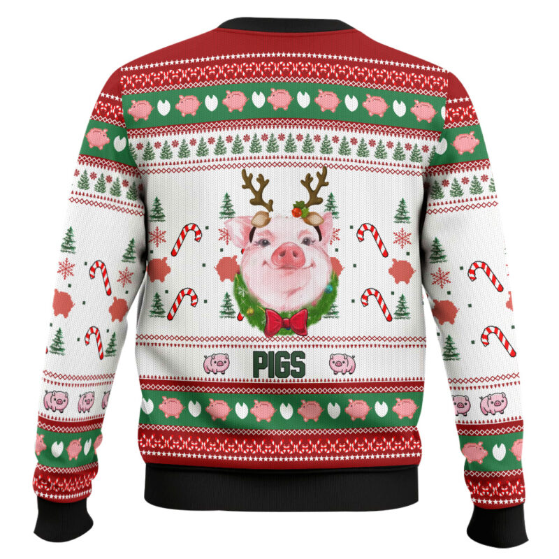 Hooktab Cute Pig Ugly Christmas Sweater Hooktab Cute Pig Ugly Christmas Sweater