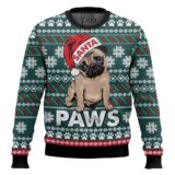 Hooktab Cute Pug Santa Paws Ugly Christmas Sweater
