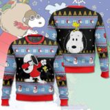 Hooktab Dab Snoopy The Charlie Brown and Snoopy Show Ugly Christmas Sweater