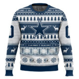 Hooktab Dallas Cowboys - Custom Name And Number Ugly Sweater