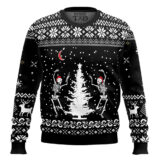 Hooktab Dancing Skeleton Ugly Christmas Sweater