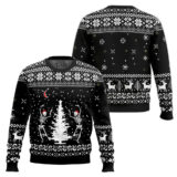 Hooktab Dancing Skeleton Ugly Christmas Sweater