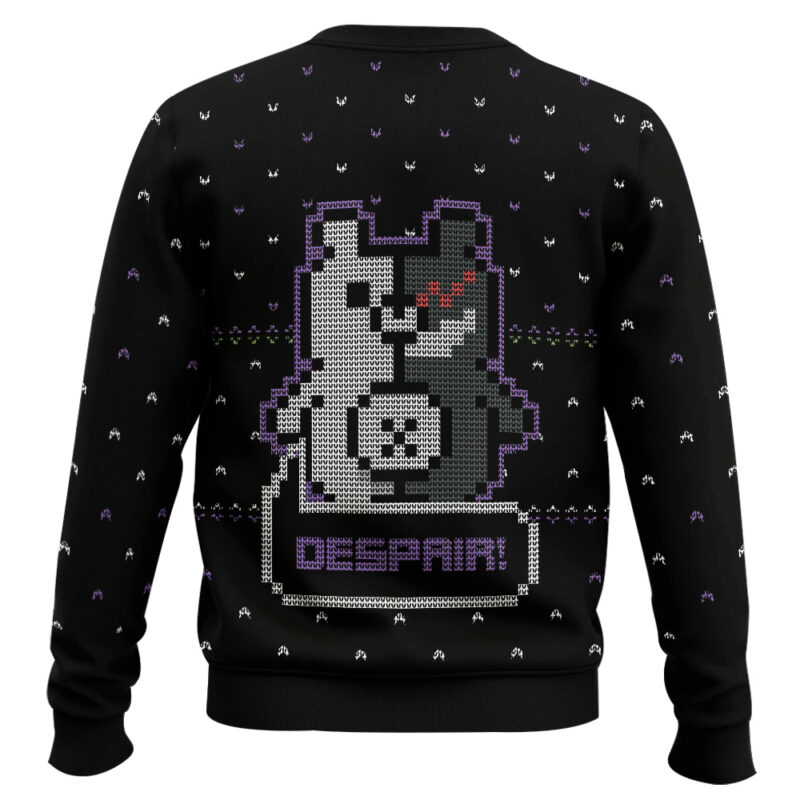 Hooktab Danganronpa Monokuma Despair Ugly Christmas Sweater Hooktab Danganronpa Monokuma Despair Ugly Christmas Sweater
