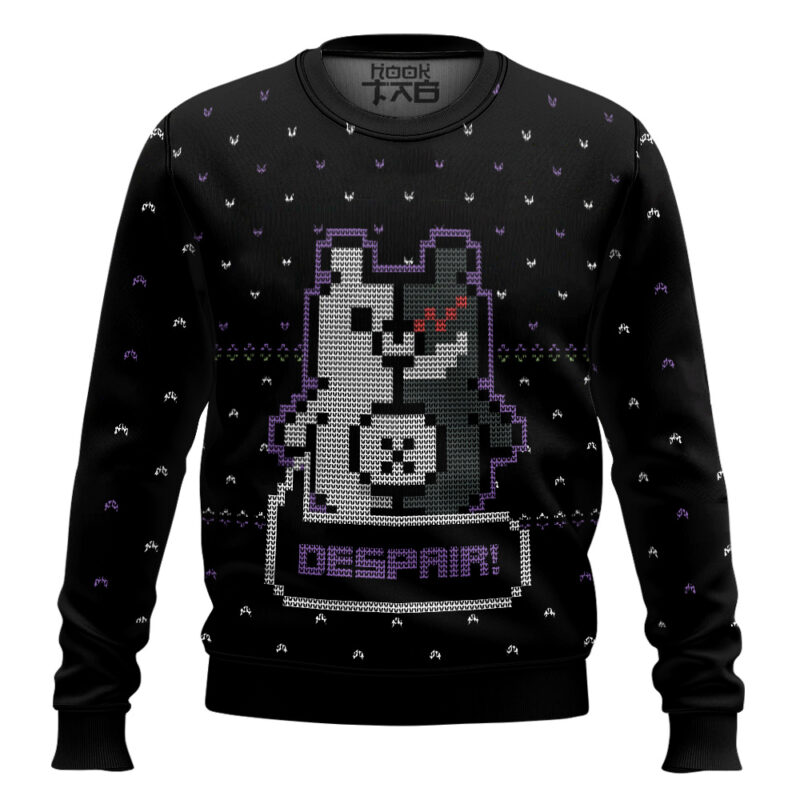 Hooktab Danganronpa Monokuma Despair Ugly Christmas Sweater
