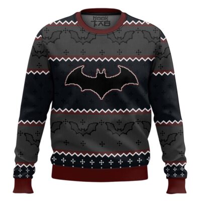 Hooktab Dark Batman Ugly Christmas Sweater