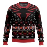 Hooktab Dark Spider-Man Ugly Christmas Sweater