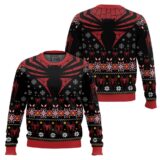 Hooktab Dark Spider-Man Ugly Christmas Sweater
