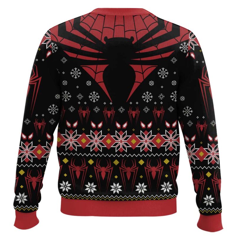 Hooktab Dark Spider-Man Ugly Christmas Sweater Hooktab Dark Spider-Man Ugly Christmas Sweater