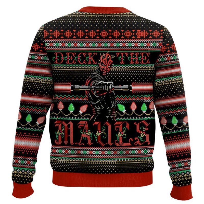 Hooktab Darth Maul Deck The Mauls Ugly Christmas Sweater Hooktab Darth Maul Deck The Mauls Ugly Christmas Sweater