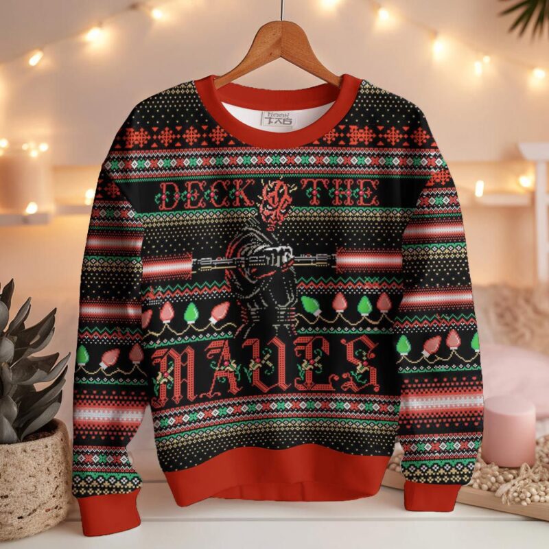 Hooktab Darth Maul Deck The Mauls Ugly Christmas Sweater Hooktab Darth Maul Deck The Mauls Ugly Christmas Sweater