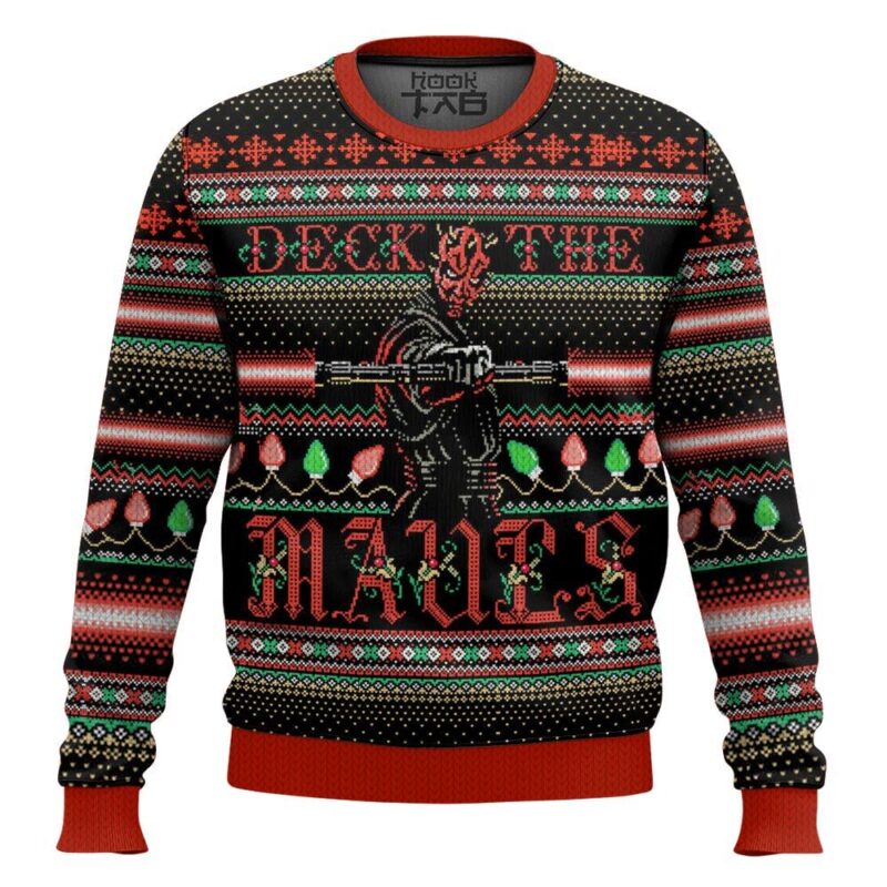 Hooktab Darth Maul Deck The Mauls Ugly Christmas Sweater