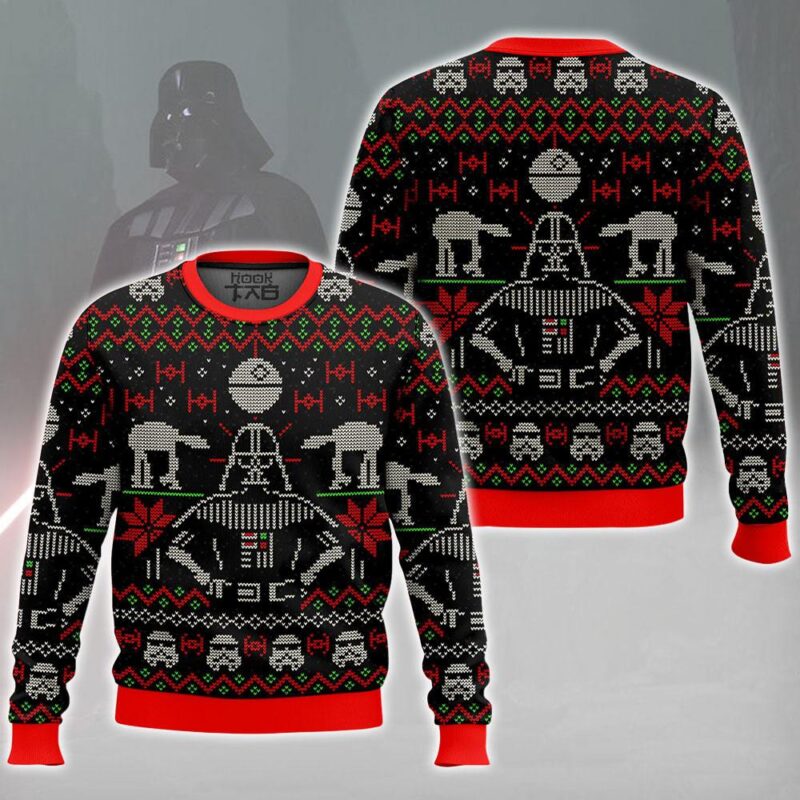 Hooktab Darth Vader Anakin Skywalker Star Wars Ugly Christmas Sweater Hooktab Darth Vader Anakin Skywalker Star Wars Ugly Christmas Sweater