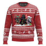 Hooktab Darth Vader And Stormtrooper Star Wars Ugly Christmas Sweater