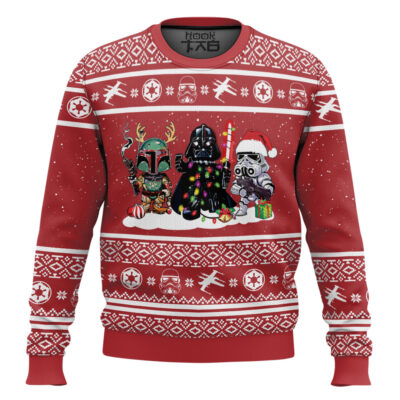 Hooktab Darth Vader And Stormtrooper Star Wars Ugly Christmas Sweater