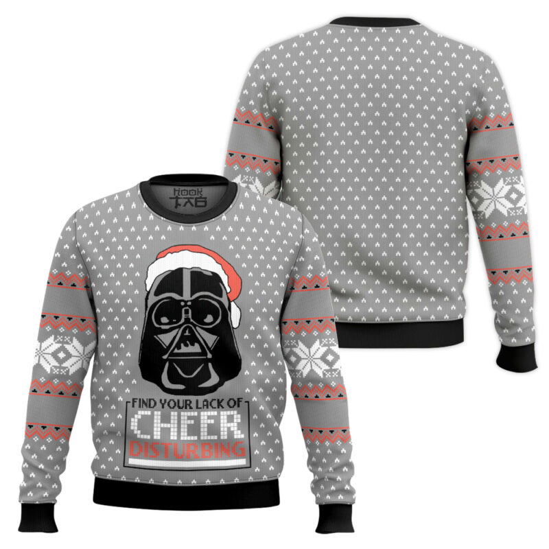 Hooktab Darth Vader Find Your Lack Of Cheer Star Wars Ugly Christmas Sweater Hooktab Darth Vader Find Your Lack Of Cheer Star Wars Ugly Christmas Sweater