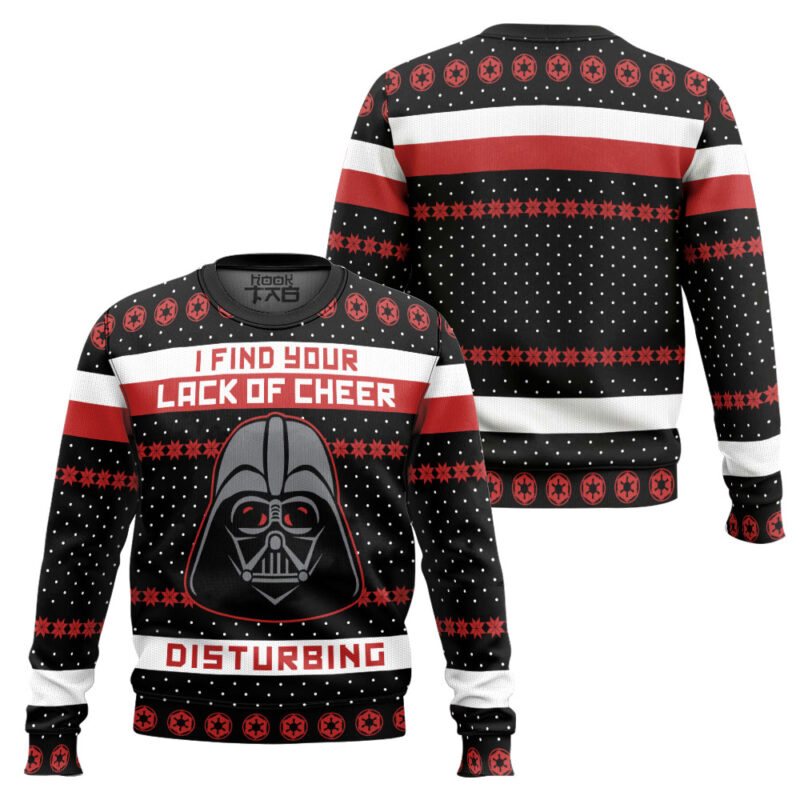 Hooktab Darth Vader I Find Your Lack Of Cheer Star Wars Ugly Christmas Sweater Hooktab Darth Vader I Find Your Lack Of Cheer Star Wars Ugly Christmas Sweater