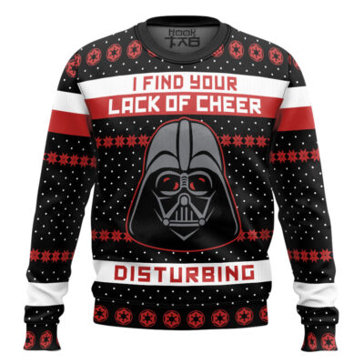 Hooktab Darth Vader I Find Your Lack Of Cheer Star Wars Ugly Christmas Sweater