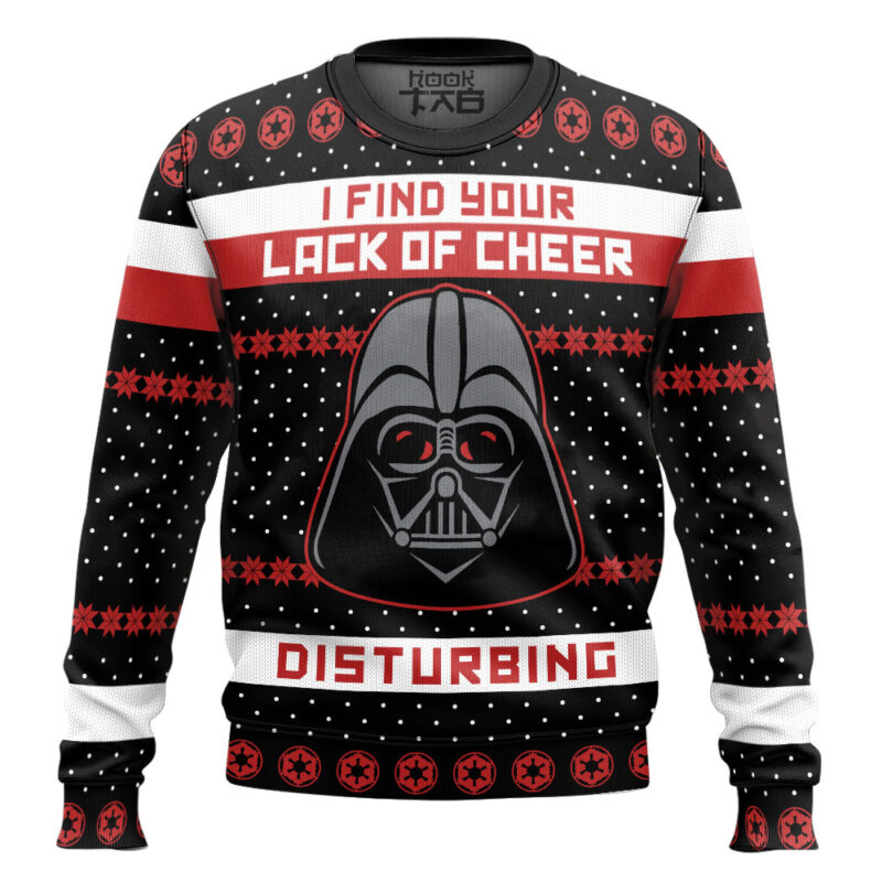 Hooktab Darth Vader I Find Your Lack Of Cheer Star Wars Ugly Christmas Sweater