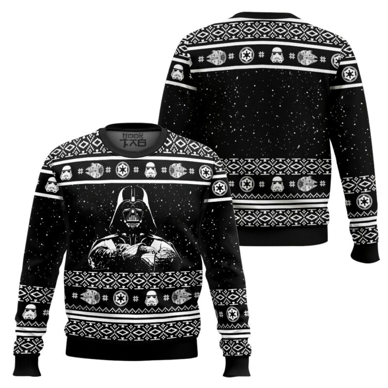Hooktab Darth Vader Star Wars Ugly Christmas Sweater Hooktab Darth Vader Star Wars Ugly Christmas Sweater
