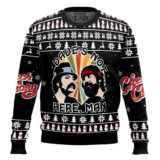 Hooktab Dave's Not Here Man Cheech & Chong Ugly Christmas Sweater
