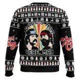 Hooktab Dave's Not Here Man Cheech & Chong Ugly Christmas Sweater