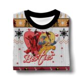 Hooktab Deadpool And Wolverine Besties Friends Ugly Christmas Sweater