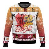 Hooktab Deadpool And Wolverine Besties Friends Ugly Christmas Sweater