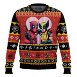 Hooktab Deadpool And Wolverine F.R.I.E.N.D.S Ugly Christmas Sweater