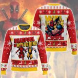Hooktab Deadpool And Wolverine Happy Halloween Ugly Christmas Sweater