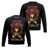 Hooktab Deadpool And Wolverine Marvel Ugly Christmas Sweater