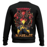 Hooktab Deadpool And Wolverine Marvel Ugly Christmas Sweater