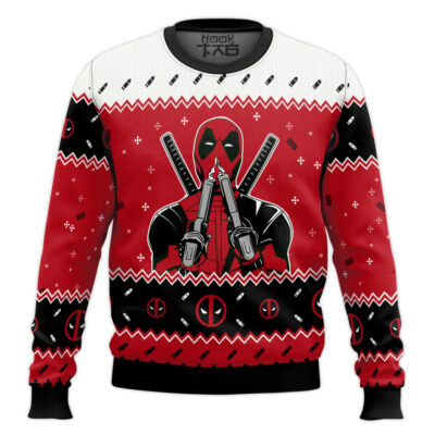 Hooktab Deadpool I'm Touching Myself Tonight Ugly Christmas Sweater